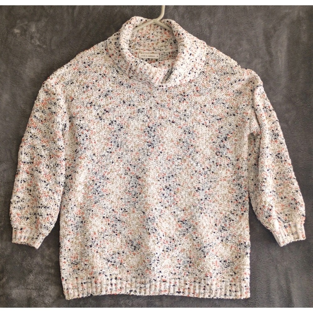 Moon & Madison Women's M Cozy Confetti Cowl Neck Sweater